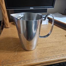 Stainless Steel Water Pitcher Vintage 