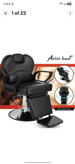 Artist Hand Black Hydraulic Barber Chair