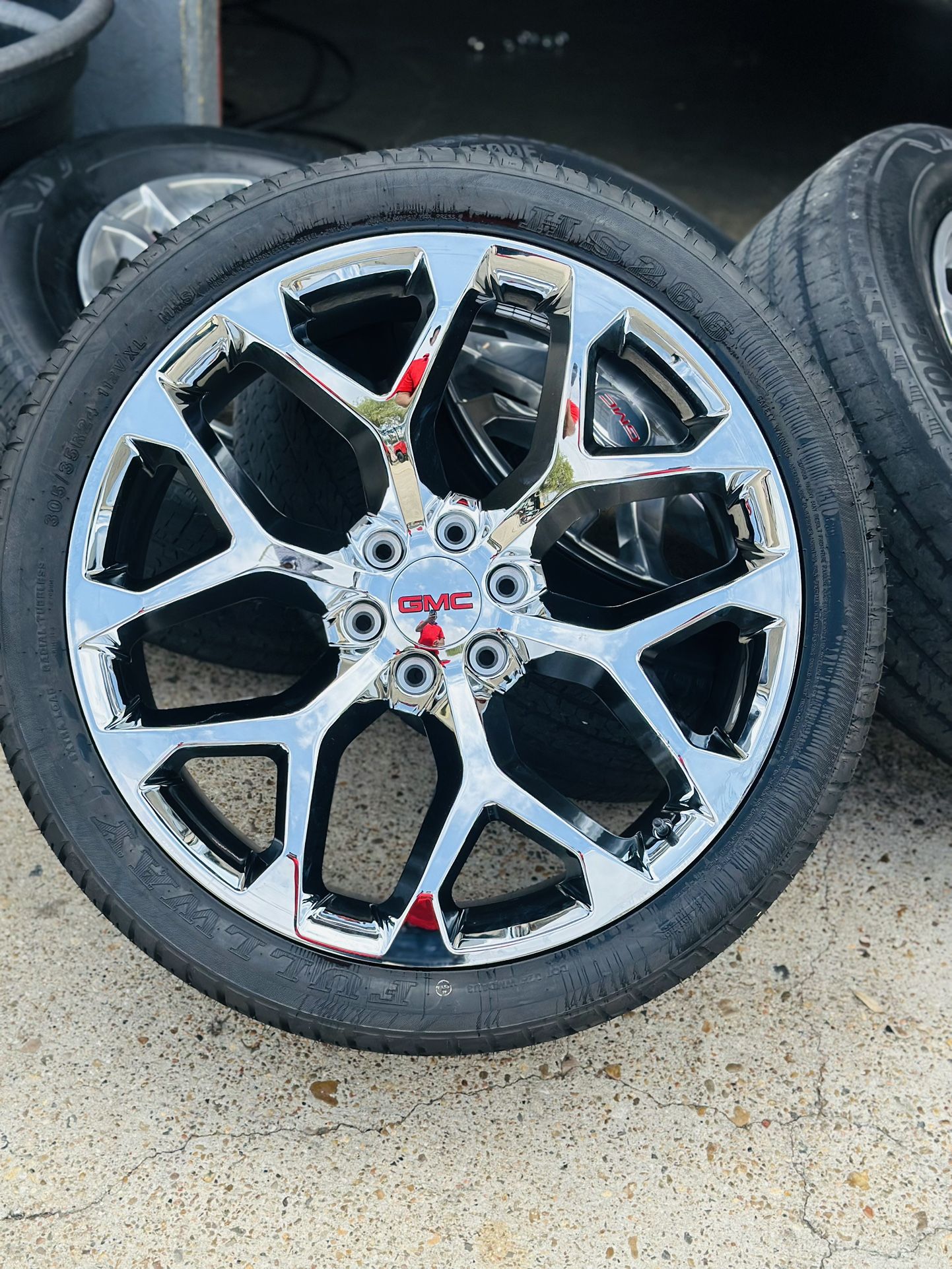 24” Snowflake Rims Tire Wheels We Finance No Credit Need