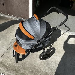Foldable dog cat Stroller Enclosed