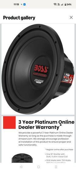 BOSS 10 inch dvc subwoofer