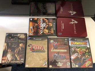Nintendo Gamecube games Zelda wind waker mario kart resident evil etc