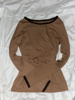 Brown Long Sleeve Top