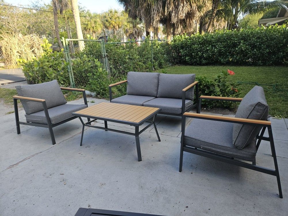 New Heavy Duty Steel Patio Set