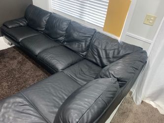 Nice leather sectional in good condition needs to go .Sale price $300