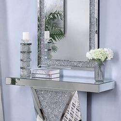 Console Table And Mirror - $40 Down Payment 