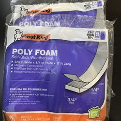 Frost King Poly Foam Self Stick Weatherstrip 