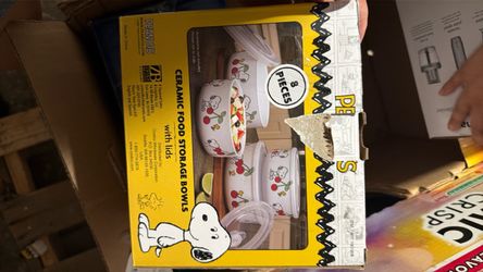 Peanuts Snoopy Ceramic Food Storage Bowls Set