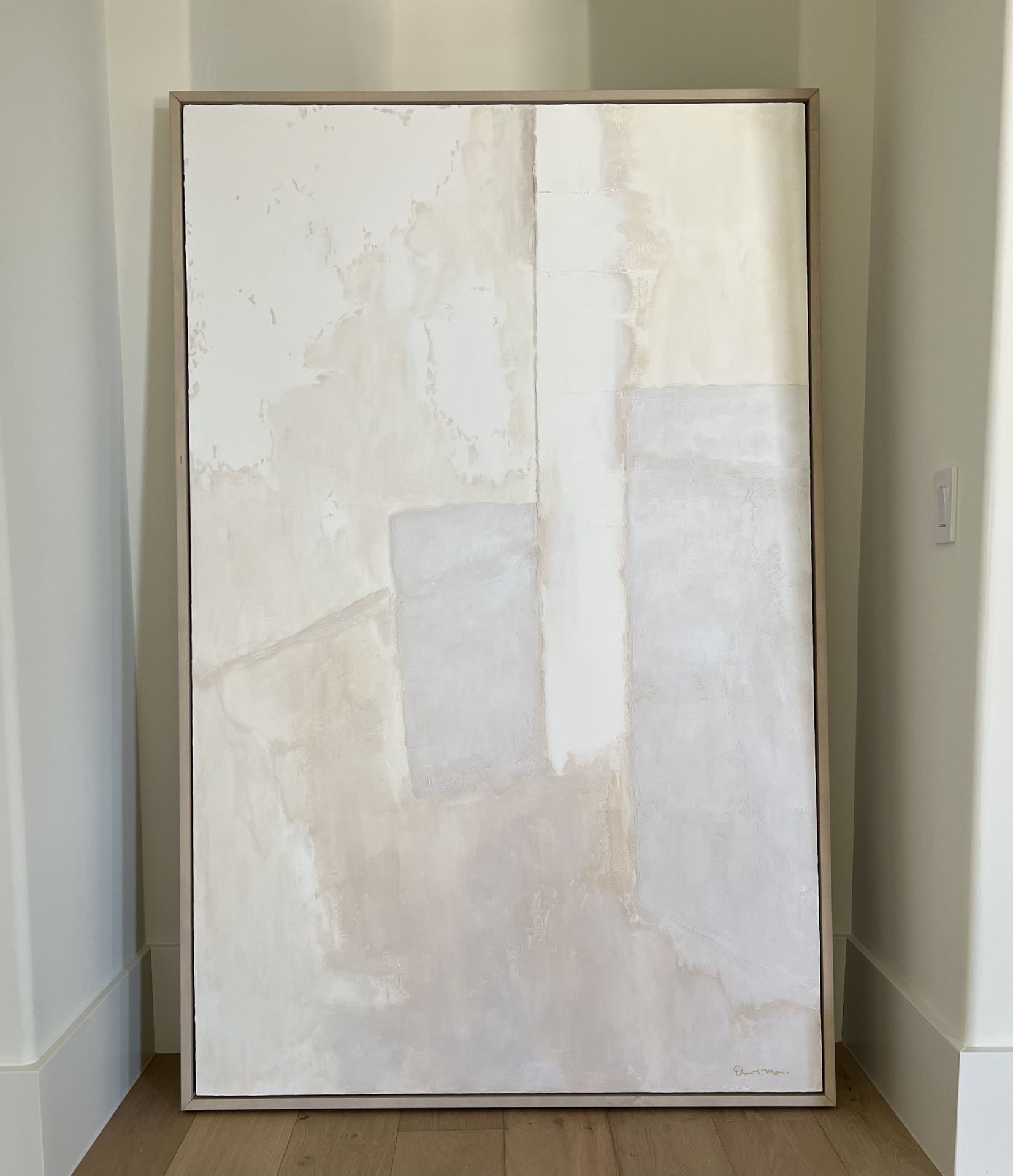 “IMMENSELY NEUTRAL” 7x4 Feet- Custom Size & Color Hand Painted Textured Art