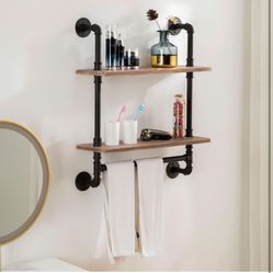 Industrial Pipe Shelving For Wall Mount 