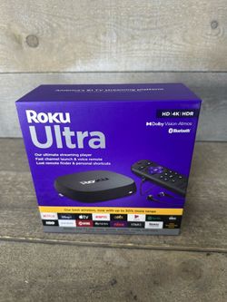 Roku Ultra 4800R 4K Streaming Media Player Black HD HDR Dolby New Open Box