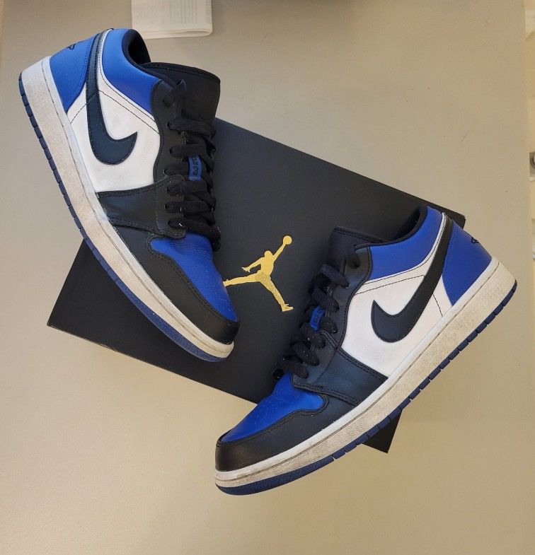 Air Jordan 1 Low Royal Toe (2019) ✅️ Size 9.5 Men's 🆕️ Preowned, Used (See All Pics) 🔹️💯% Guaranteed Authentic🤙🏽 Nike AJ1 I 🔥🔥🔥