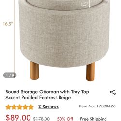 New Ottoman With Storage 
