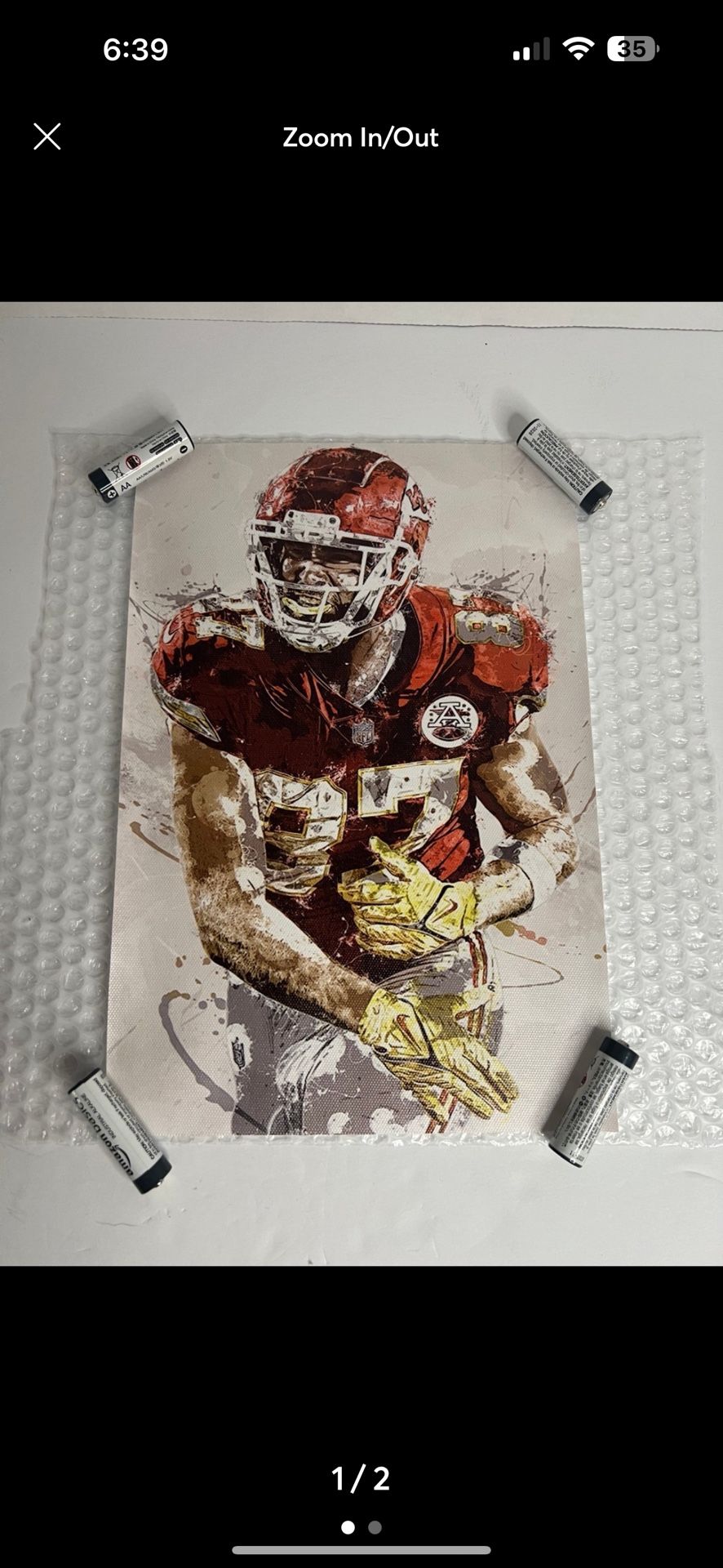 Travis Kelce 12x8” canvas