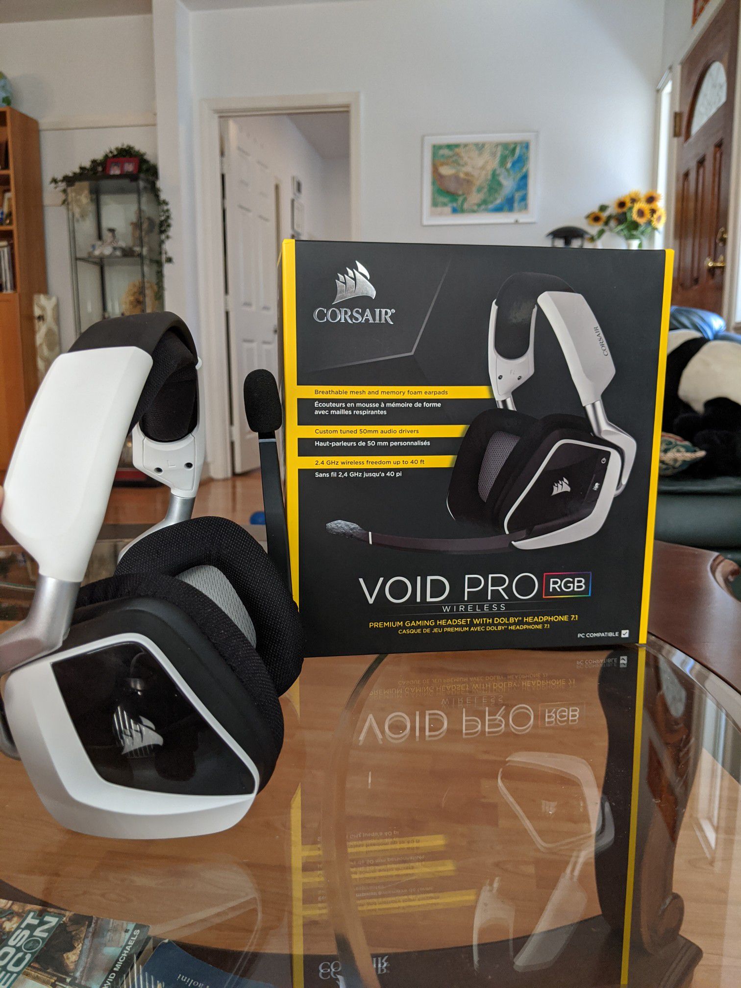 Corsair VOID Pro RGB Wireless Headset Gaming (Comes with Original Packaging)
