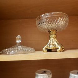 gold crystal candy bowl