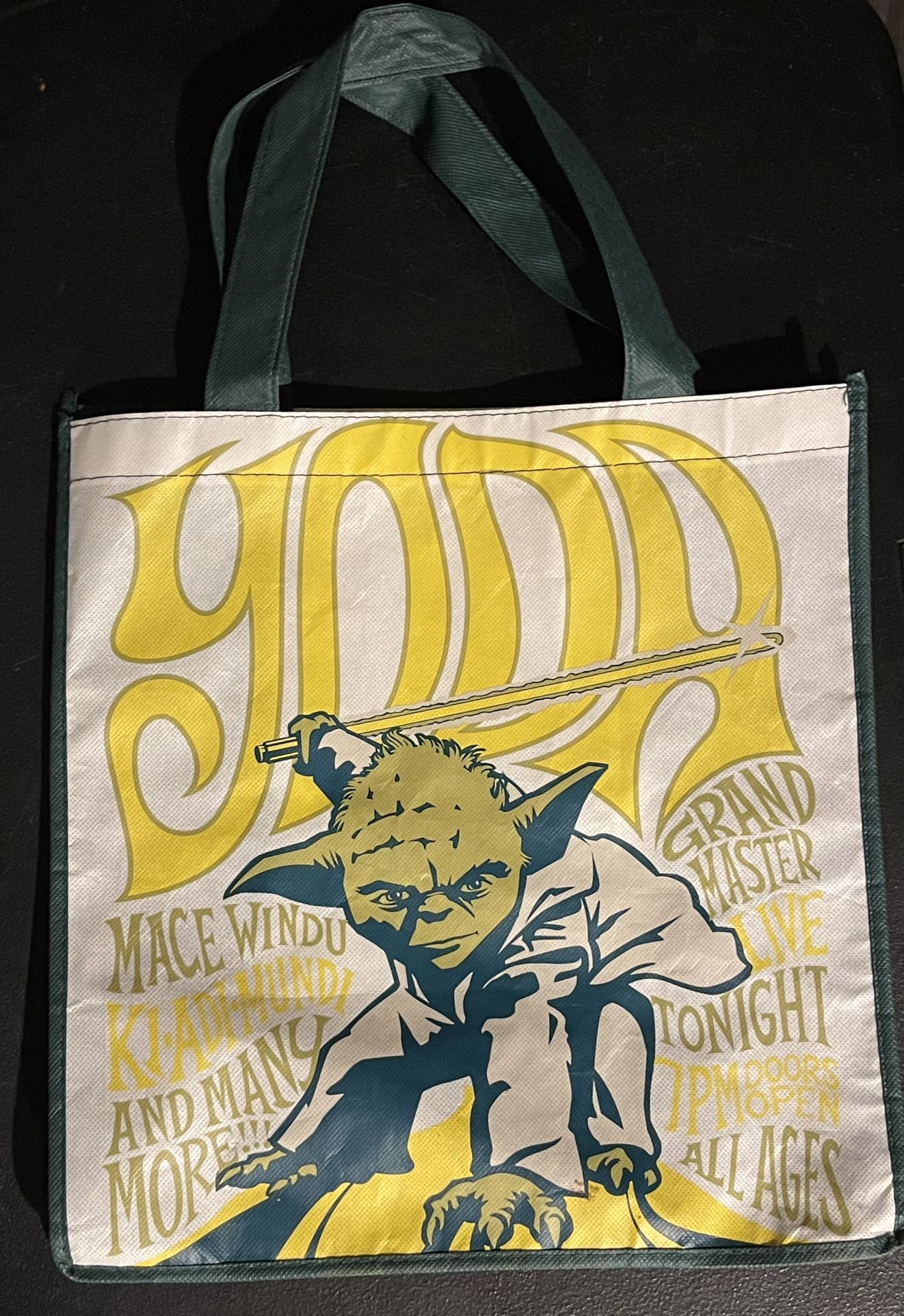 Disney Star Wars YODA Reusable Shopping Tote Bag 