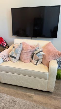 Cream Velvet Oversized Chair