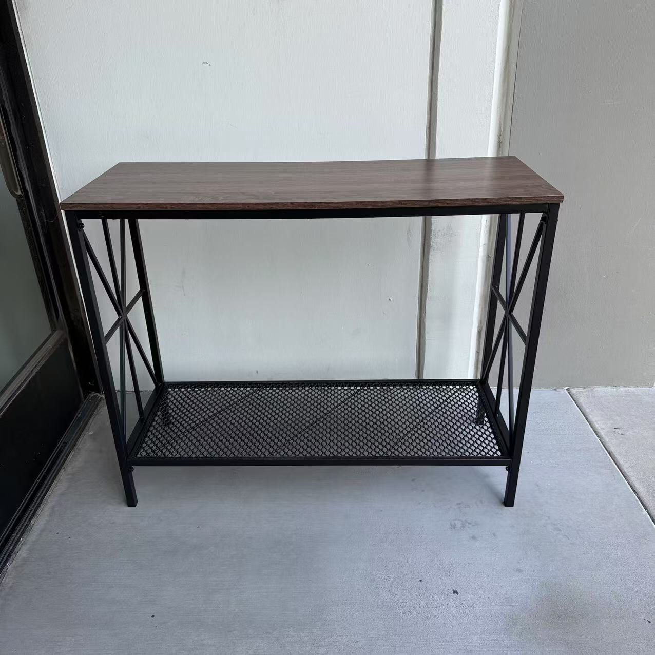 New In Box 40x15x32 Inches Tall Console Accent Side Table Shelf Metal Frame Home Decor Display Stand Furniture