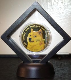 Dogecoin Commemorative Gold Plated With Free Display Stand