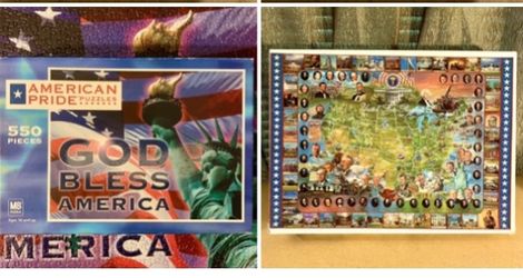 TWO USA/AMERICA THEME JIGSAW PUZZLES For Patriotism & Learning