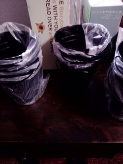 Small Black  buckets set of 15