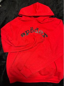 Red sp5der hoodie medium