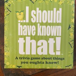 I Should Have Known That-game