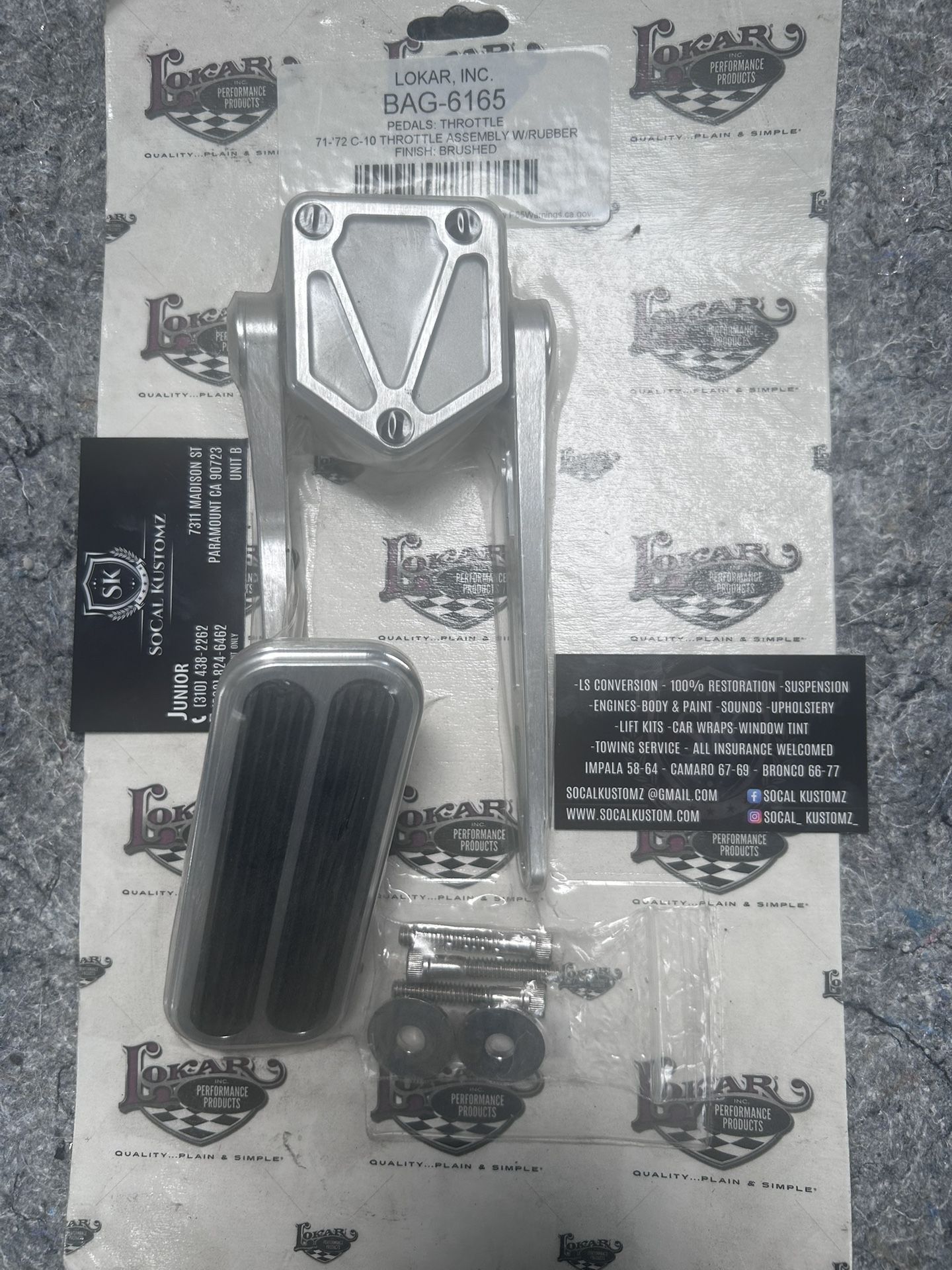 Lokar Gas Pedal BIG-6165