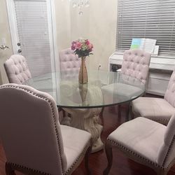 Glass Table With Chairs 