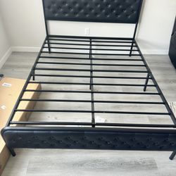Metal Bed Frame With Headboard And Mattress