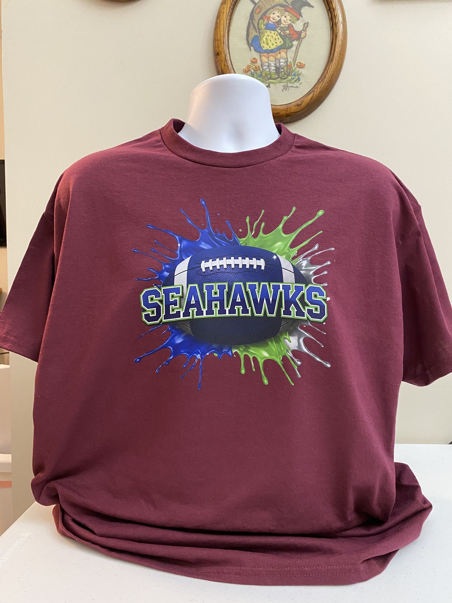 Seahawks football design T-shirt ,New, (item 400), size XL, Free Shipping