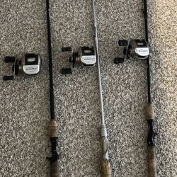  3Fishing  Poles And  3 Fishing  Reels 🐟🐟🐟🐟SPECIAL Design!🐟🐟🐟🐟