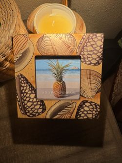 Wood Seashell Frame  From Hawaii