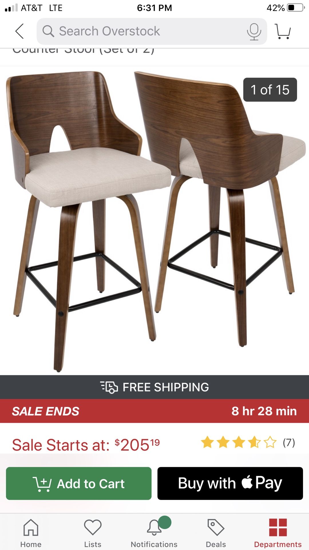 Set of bar stools