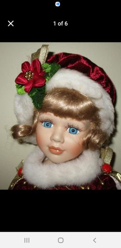 Heritage Victorian 1999 Elegant 18" Porcelain Christmas Doll5
