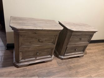 Johnson’s Furniture real wood grey nightstands