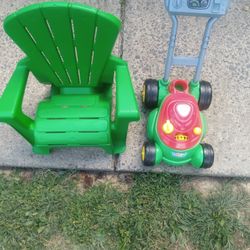 Little Kids Lawn Chair And Lawn Mower