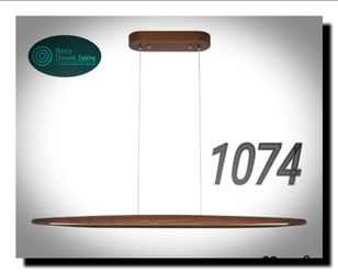 Modern 39" Wood LED Pendant Light – Dimmable Linear Chandelier for Kitchen Island, Dining Room & Bar