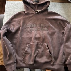 Essentials Fear Of God Hoodie Brown Sz S
