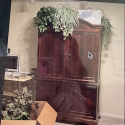 Beautiful Wood Armoire Cabinet. Such A Great Price At $100.00