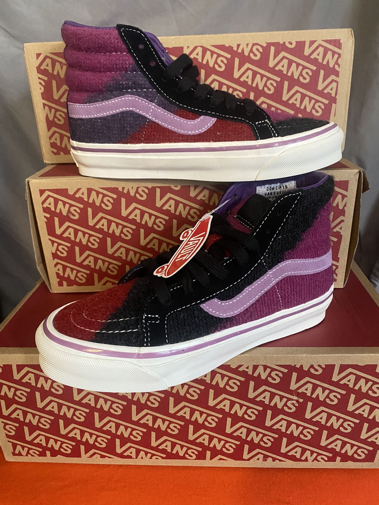 [RARE] Vans Og Sk8-Hi LX Vault Multicolored Woman Sz 6 Men Sz 4.5