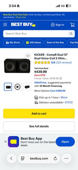 Kicker 48DCWR122 Dual 12" CompR Subwoofers in Vented Enclosure, 2-Ohm, 1000w RMS