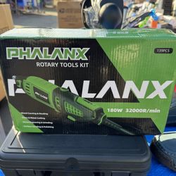 180W Rotary Tool Kit, 1.5-Amp PHALANX 6 Variable Speed with Flex Shaft