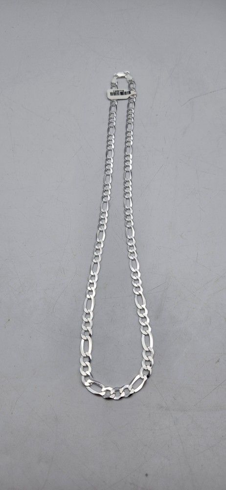0.925% Sterling Silver Figaro Link Chain 24.6G 24"