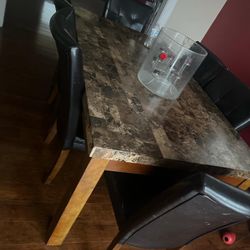 Dining Room Table And Matching Wine Rack Server.