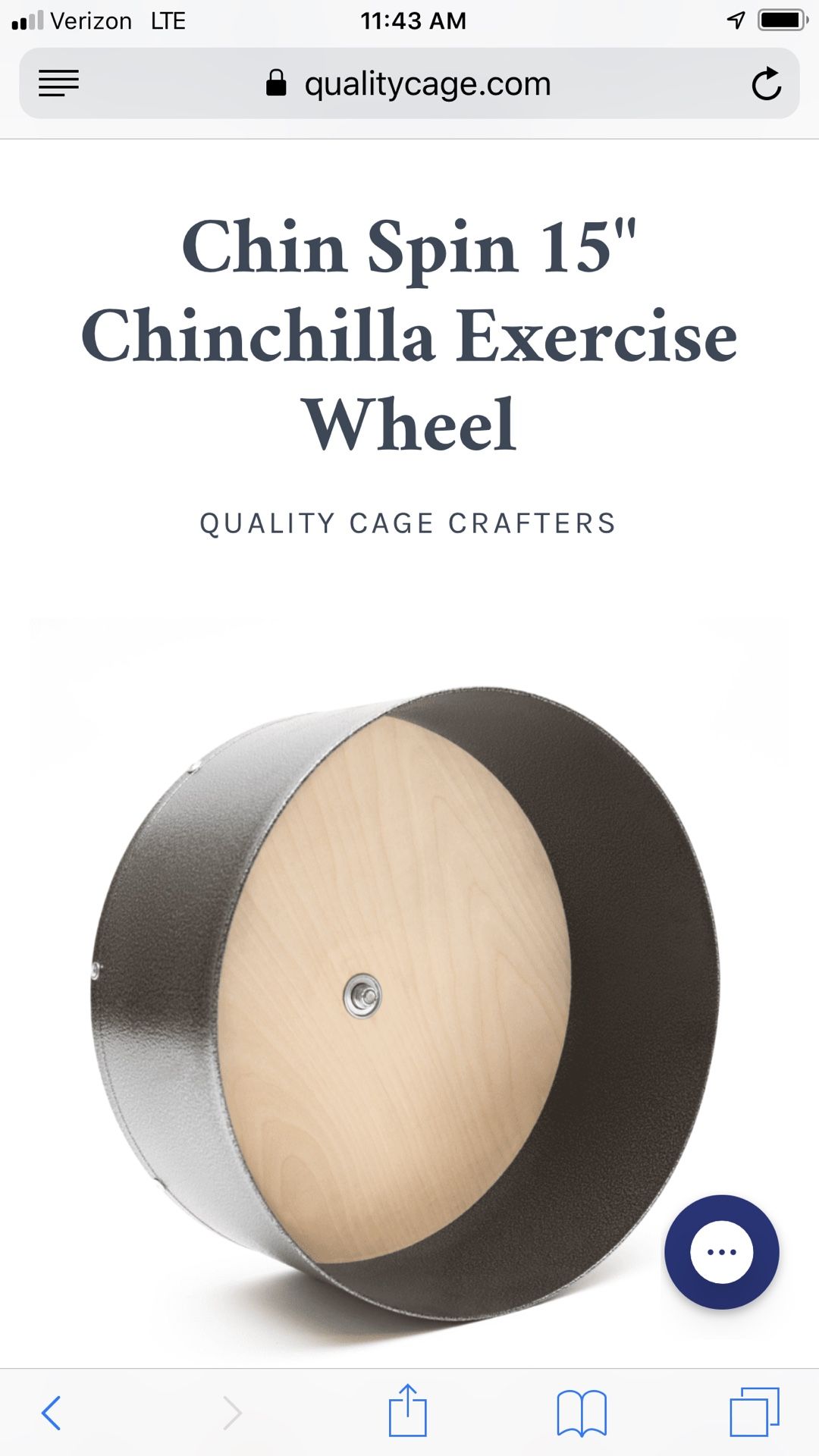 Chin spin wheel for chinchillas