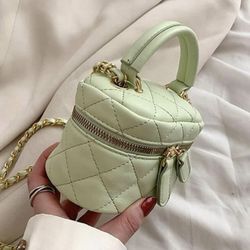 Solid Chain Crossbody Bag 