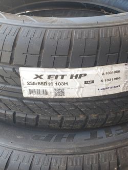 Pair of new tires, 80 for the pair.