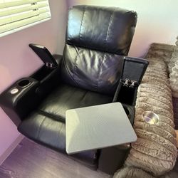 2 Black Recliner Chairs